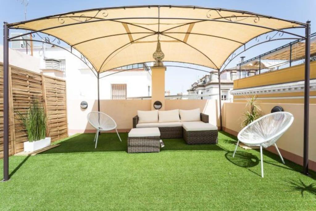 塞维利亚Esse Atico. Precioso Atico Con Terraza En Pleno Centro公寓 外观 照片